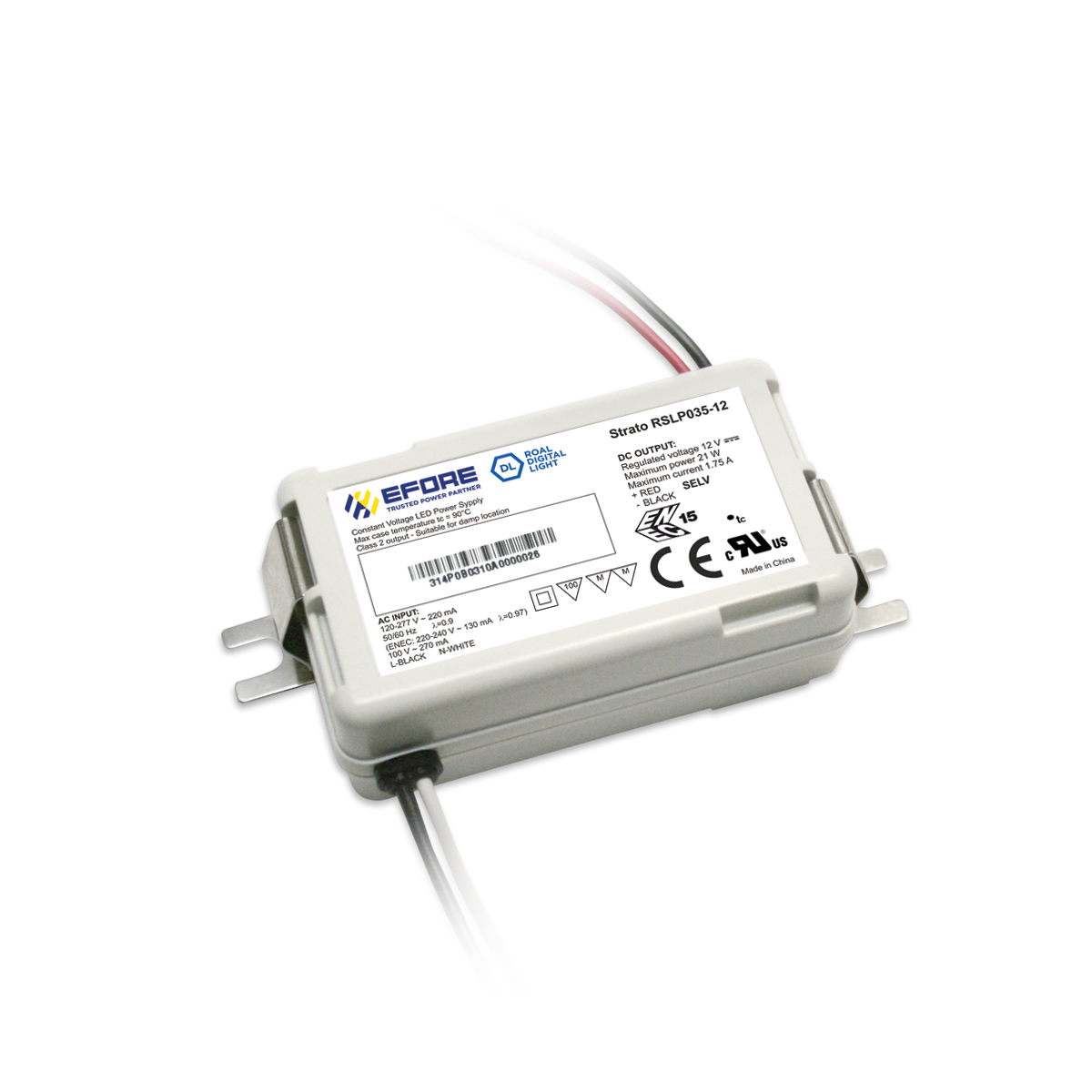 Part number RSLP035-48 Product Type LED AC/DC Driver from Manufacturer Enedo 